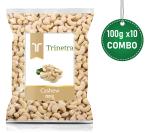 Trinetra Kaju (Cashew) 100gm Each (Pack of 10) 1000g