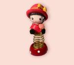 ShilpKarman - Bobble Head Showpiece Home and Office Decor Statue, Bobbling Car Dashboard Accessories, Table Figurine (Red Cap)