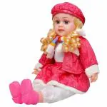 Pluspicks Plastic Kids Barbie Doll Playset/Gudiya/Doll for Kids with Foldable Hand,Clothes & Beauty Doll Accessories for Kids,Cute Looking Musical Rhyming Baby Doll,Big Stroller Dolls, Stuffed Talking Doll Baby Girl Toys for Kids Cute Doll Set for Kids