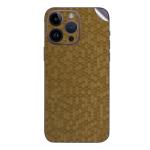 GADGETSWRAP Premium Material Skin Vinyl Decal Sticker Compatible With Apple iPhone 14 Pro Max - Gold Honeycomb
