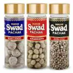 Panjon Swad Jeera goli, Imli Ram Ladoo & Anardana Goli Mukhwas (100% Natural Mouth Fresheners) 3 Bottles, 400g