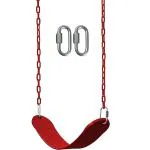 REZNOR Flexible Swing Seat Set with 60 inch Plastic Coated Chain, Red