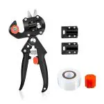 Hasthip Black, Orange, White Garden Grafting Tools With Tape And 2 Replaceable Blades For Plant Branch Vine Fruit Tree