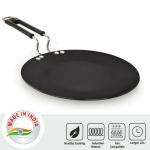 RBGIIT Hard Anozied Roti Paratha Phulka Tawa, 27.5 cm Diameter with Riveted Sturdy Handle - 5.25 mm Thickness, RC-85