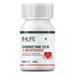 Inlife Coenzyme Q10 COQ10 200 mg With Bioperine 8mg Supplement 60 Vegetarian Capsules