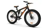 GANG JERIKO Non-Suspension Dual Disc Brake Single Speed 24T (Frame Size : 14.5 Inches) Mountain/Hardtail Cycle (Black, Orange)