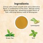 Octavius Tulsi Lemongrass Green Tea Loose Leaf - 75 Gms (35 Cups) | Detox Tea | Superior Loose leaf Flavour Experience| Low Caffeine |All Natural Blend |No artificial flavors | Rich In Antioxidants |