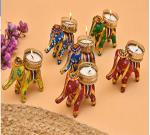 QinPin Elephant Candle Holder with Diya Diwali Decoration Navratri Dussehra Festival Realistic Festival Decorative Lights, Ideal for Diwali, Christmas, Indoor/Outdoor Events, Weddings, Restaurants, and Home Decoration(Pack of 6)