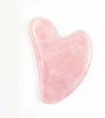 Jade Gua Sha Face Massager; Made With 100% Authentic Pink Stone Tool To Relax Muscles, Tone Face, Reduce Fine Lines; Pack of 1