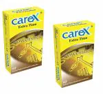 Carex Powershot 10 Extra Time Dotted Condoms X 2