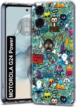 Fashionury Back Cover for MOTOROLA g24 Power, MOTOROLA MOTO G24 Power (Multicolor, Grip Case, Silicon, Pack of: 1)