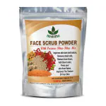 Havintha Natural Face Scrub Powder with Khas-Khas for Removes Blackheads All Skin Types - 227 GM