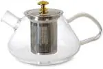 Cracker Transparent Glass ,Stainless Steel Loose Leaf Stove Top Teapot Kettle Set With Infuser And Lid 1L,1.5L and 2.5L