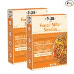 FittR Bites Foxtail Millet Healthy Noodles | No Maida | No MSG | Not Fried | Pack of 2, 2 x 192 G