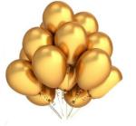 FANEX Rubber Solid Metallic Birthday Decoration Balloon (Pack of 50)