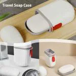 HELOVIA Soap Case and Soap Bag Set, Travel Soap Case Soap Box with Lid, Portable Waterproof Soap Container for Travel Bathroom Camp Outdoor Gym School set of 1