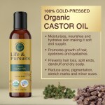 Life & Pursuits Certified Cold-pressed Organic Castor Oil (100ml)
