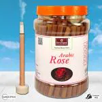 Devyagya Arabic Rose Dhoopsticks | Premium Sticks | Charcoal Free | Gulab Dhoop | Rose Dhoop | 300G | Large Sticks | Long Lasting Fragrance for Home, Office and Meditation | Large Jar Pack