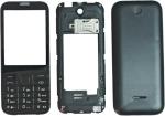 Imbi Nokia 225 Dual Sim Black Plastic Full Body Front Back And Middle Panel