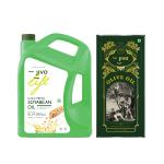 JIVO Cold Press Soyabean Oil 5 Ltr with Jivo Extra - Virgin Olive Oil 5 Ltr
