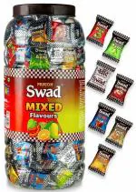 Swad Original & Mixed Flavour Chocolate Candy (Digestive Toffee) 2 jars x 150 Candies