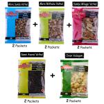 CANAAN FOODS VATHAL COMBO PACK (PACK OF 10) More Sunda Vathal-2+More Mithuku Vathal-2+Samba Milagai-2+Seni Avarai Vathal-2+Onion Vadagam-2 (1000 grams)
