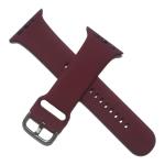 JOBINKA (Metal Lock 49mm Strap Wine Red) Soft Silicone Strap Apple iWatch Series Ultra 8,7,6,5,4,3,2,1/SE Compatible For 49mm/45mm/44mm/42mm Smart watch Strap (Wine Red)