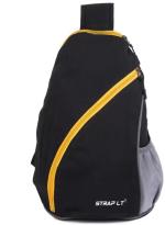 Straplt Black Pu Backpacks 12 L