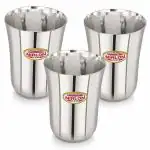 NIRLON Stainless Steel Satyam Heavy Gauge Glass Set of 3, 300ml