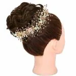 Samyak Wedding Hair Pins | Crystal & Pearl Beaded Hair Vine For Bridal Bridesmaid Tiara Hair Accessories (GOLD)
