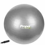 FitnessOne Anti-Burst Exercise Ball Gym Ball 75cm grey with hand Pump Swiss Ball