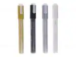 Pathos India Reversible Tip Gold,Silver,White,Black Permanent Acrylic Paint Marker Pens for Rocks Painting,Ceramic,Glass,Wood,Fabric,Canvas,Mugs,Scrapbooking Craft,Card Making( 4 pcs)