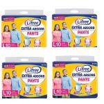 Lifree Ultimate Comfort and Convenience: Adult Diapers 10 Pieces Pack of 4-L