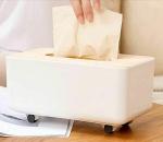 MyHomesWorld 4 PCS Adhesive Plastic Caster Wheels for Tissue Box Tray