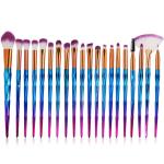 STUNHUB Makeup Brushes Set Face Eye Beauty Brush Unicorn Eyeshadow Eyeliner Blending Crease Kit Foundation Eyebrow Eyeliner Blush Cosmetic Concealer Make Up Brushes Tools for Girls (Blue_20 Pcs)