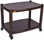 National Rajkot Plastic Contemporary Trolley Center Table use for Dining Coffee Table/Tea Table/Teapoy for Home, Office & Outdoor Table (Marble Beige)