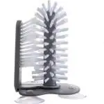 DHYANI Water Bottle Cleaning Brush Glass Cup Washer with Suction Base Bristle Brush for Beer Cup, Long Leg Cup, Red Wine Glass and More Bar Kitchen Sink Home