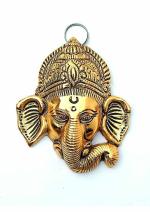 FLAIMYST Ganesha Face Wall Hanging, Handcrafted Hindu Divine God Ganesh Wall Art - A Symbol of Good Luck and Prosperity