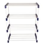 Novatic 4-Tier Multipurpose Utility Rack - Iron Rack with Metal Frame & Adjustable Bush - DIY Open Rack/Shelf Storage Organizer for Kitchen, Living Room & Home Decor,Spice Rack, Masala Kitchen Stand