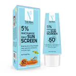 NutriGlow Advanced Organics 5% Niacinamide Daily Sunscreen, No White Cast, Broad Spectrum, SPF 50 PA++++, OMC Free (50g)