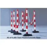 CLOSTER Red Plastic Concrete Traffic Cone Kit - Essential Road Safety Set for Construction and Traffic Management