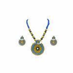 Creative Canal Ethnic Handmade Terracotta Necklace and Earrings Jewellery Set for Women