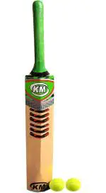 KSS Khelo Meerut Wood Green Junior 2 No. Bat With Ball Cricket Kit (Set Of 3)