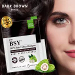 BSY Noni Dark brown 5 Minutes Hair colour shampoo (20ml x 20 Sachets) , Ammonia Free