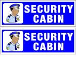 Craft Qila -GI Security Cabin (Pack of 2) Safety & Warning Sign Board (3.5x10 Inch)