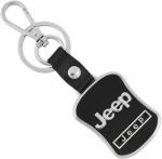 Blue Aura Grazy Black Leather Ite Jeep Car And Bike Key Chain