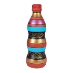 CLAYWALA - Colour water bottle Zigzag Handmade Earthen Clay Self Cooling Water Bottle