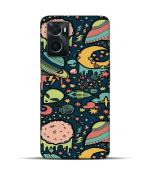 YAPZONE Planets Aliens Doodle |Designer Printed Hard Back Cover for Oppo A76 4G Premium & Attractive Case for Your Smartphone