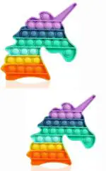 Samvardhan Pop It Fidget Toys,Push Pop Bubble Fidget Sensory Toy,Autism Special Needs Silicone Stress Relief Toy Gifts Kids Adults (Rainbow Candy)