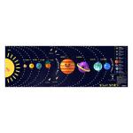 Ekdali Solar System Wall Book Poster with Knowladge Card and Funworksheet 12 x 48 Inch